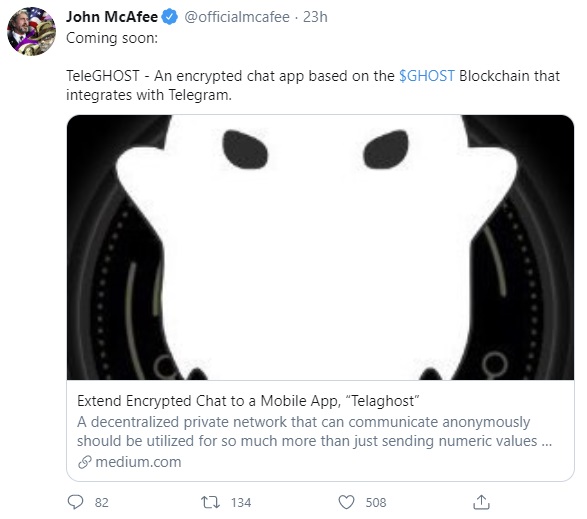 توئیت مک‌آفی در رابطه با اپلیکیشن تِلِ‌گٌست